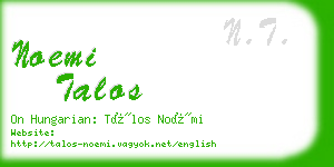 noemi talos business card